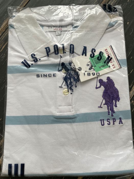 US POLO ASSGN Поло в полоску хлопок оригинал. Р М. Цена снижена!