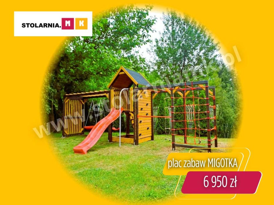 MIGOTKA plac zabaw z drewna.