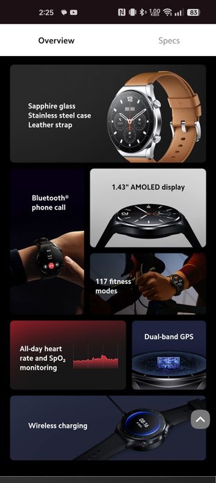 Relógio inteligente "Xiaomi Watch S1"