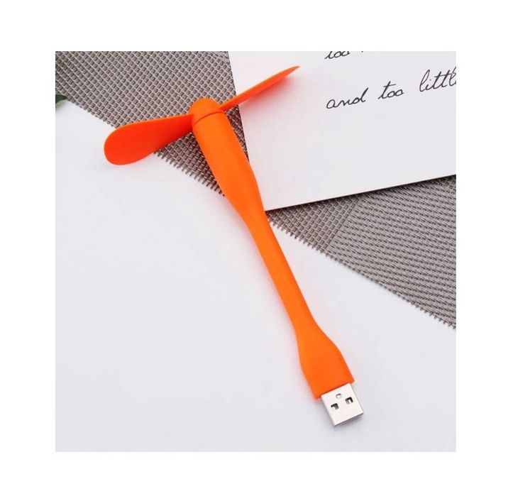 55 гривен, Вентилятор гибкий USB Portable Fan Компактное мини устройство, оранжевый