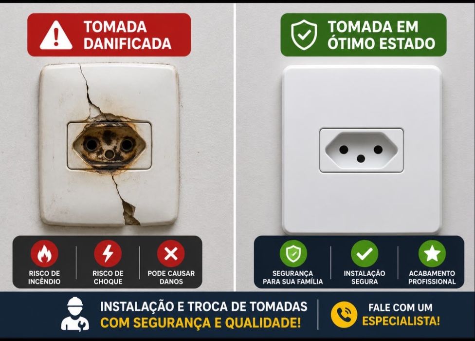 Eletricista.Faço manutenção, reparação e instalação de equipamentos elétricos em apartamentos. Realizo substituição de tomadas, interruptores e outros