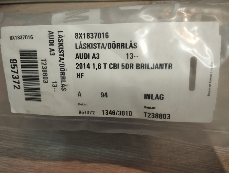 Zamek drzwi PRAWY PRZÓD AUDI ] 22ovoko