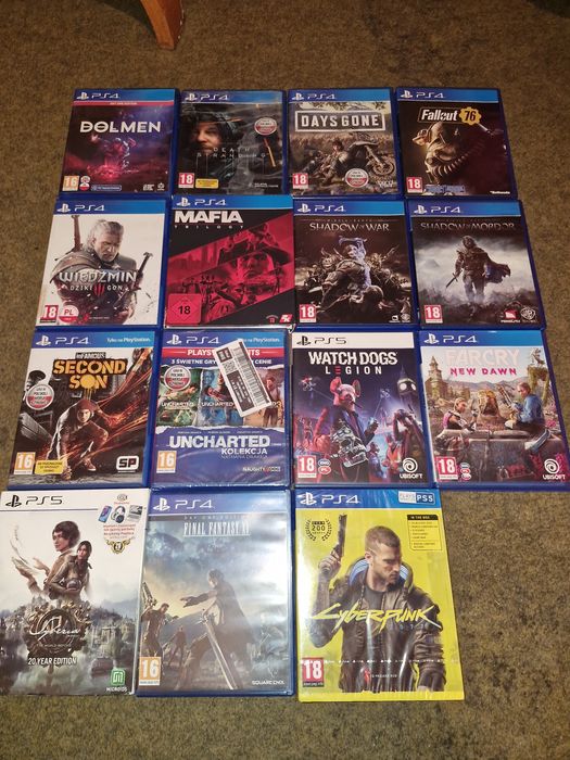 Zestaw 19  gier Playstation 4, Playstaion 5