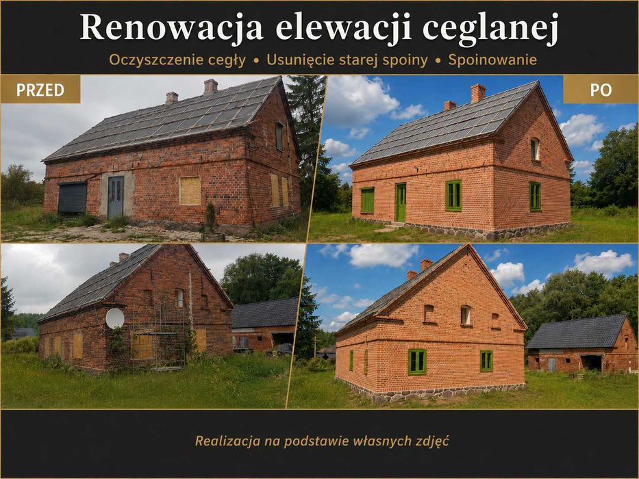 Piaskowanie Sodowanie Pudrowanie Czyszczenie cegły drewna piaskowiec