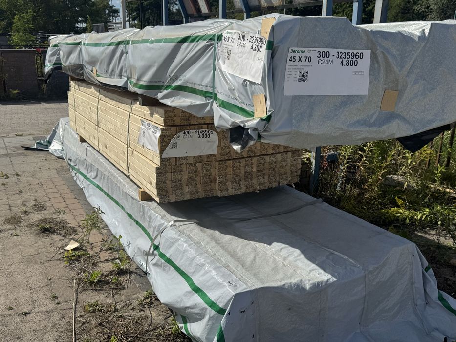BWS - Drewno Konstrukcyjne 45x95mm Suche Strugane C24 Świerk