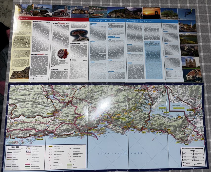 Mapa Czarnogóra i północna Albania