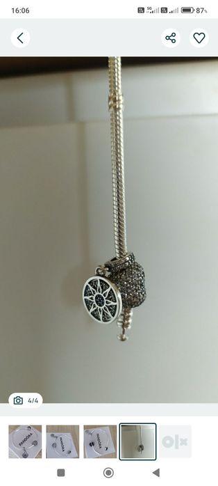 Charms zawieszka do Pandora serce nowy klips blokujący