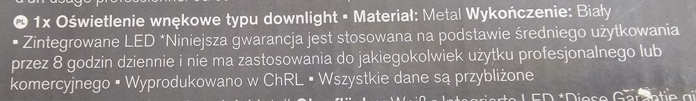 Nowy plafon, lampa sufitowa, oświetlenie wnękowe LED