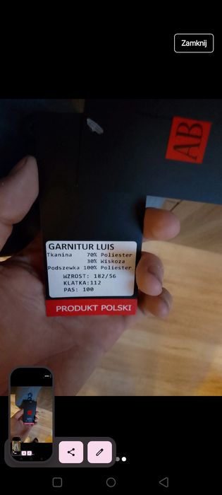 Sprzedam Garnitur Szary marki Abia
