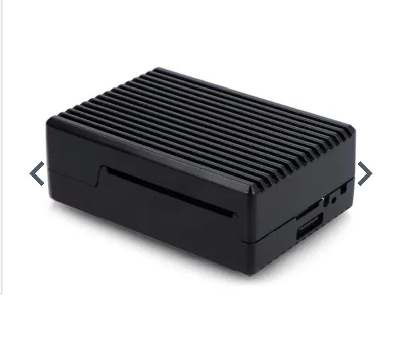Obudowa do Raspberry Pi 5 czarna pasywne chłodzenie plus zasilacz