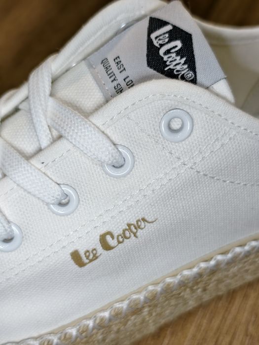 Buty Damskie Lee Cooper Espadryle Trampki białe platforma r.40 - 26 cm