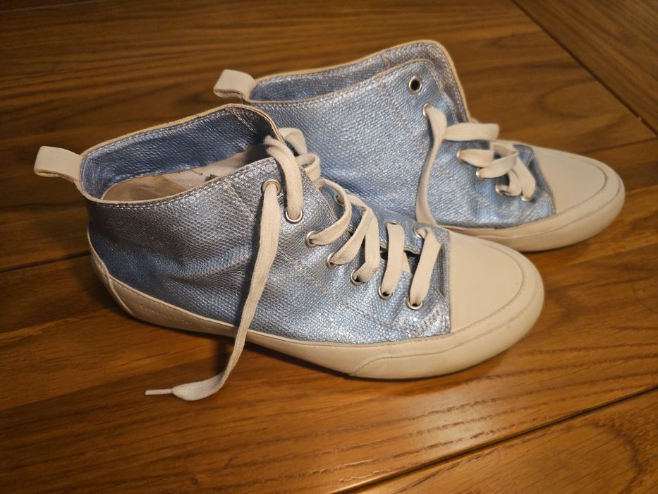 Trampki buty sneakersy skórzane błękitne Candice Cooper r.37