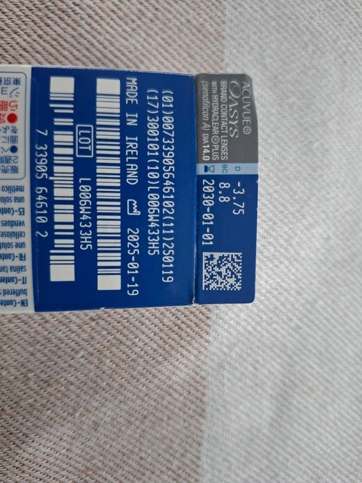 Soczewki Acuvue Oasys BC 8.8 6 szt. -3.75 D