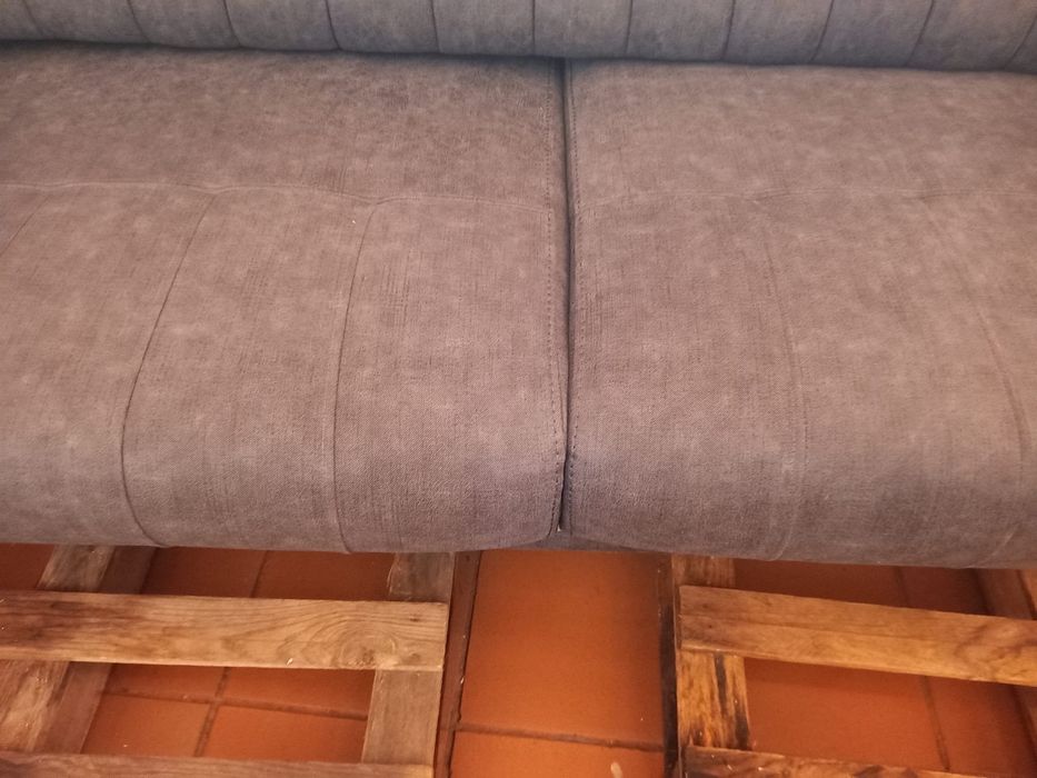 SOFA CAMA TECIDO CINZA