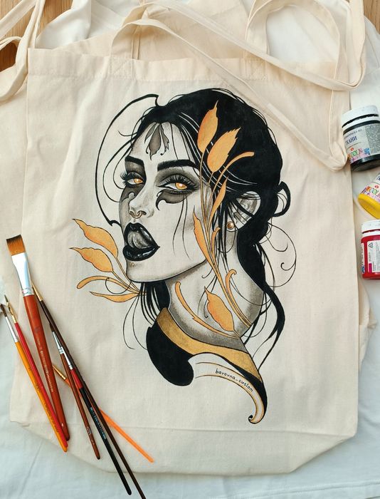Шоппер (еко сумка) з ручним розписом