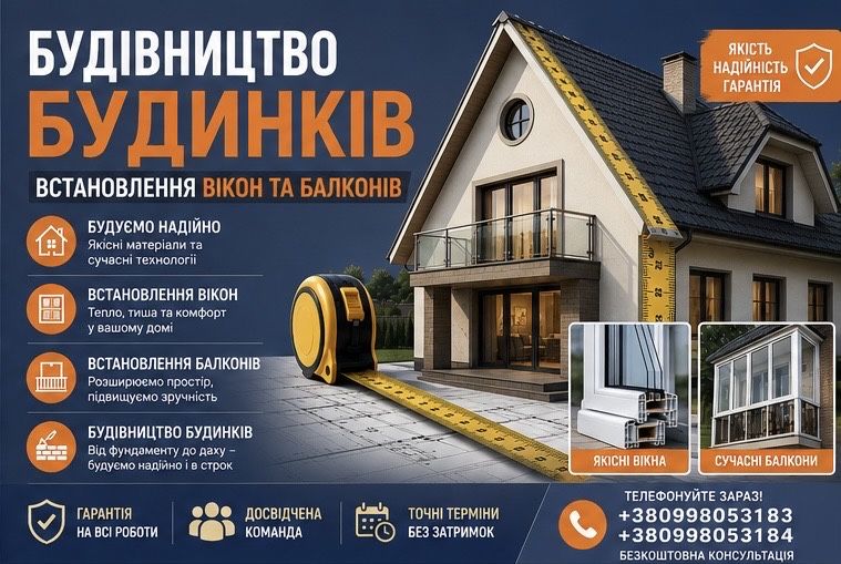 Балкони Вікна Окна Ремонт «Акція-25%