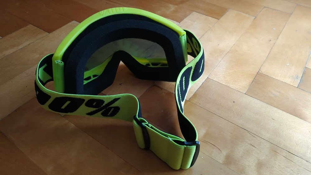 GOGLE 100% ACCURI FLUO YELLOW ŻÓŁTE LUSTRO downhill rower cross dh fr