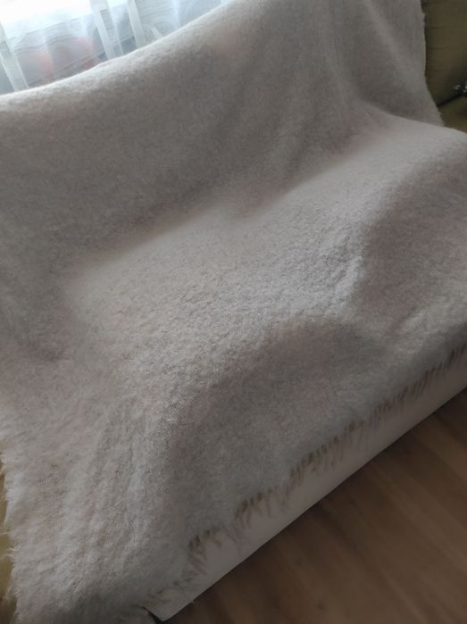 Теплейший плед, мохер+ шерсть