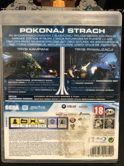 Aliens Colonial Marines Edycja Limitowana PL Polska wersja PS3