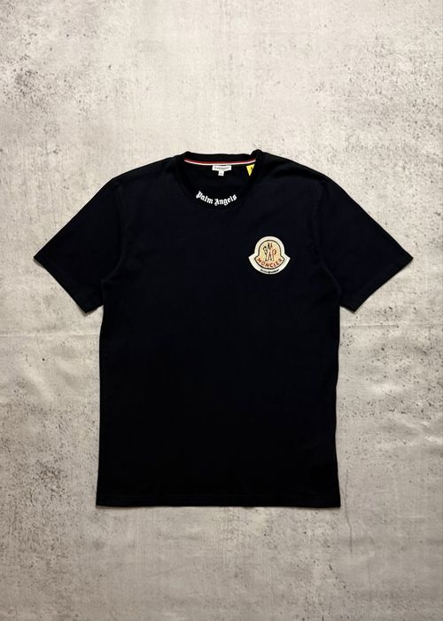 Чоловіча Moncler x Palm Angels, Genius, Mind Control темно синя футболка в ідеальному стані розмір M-L