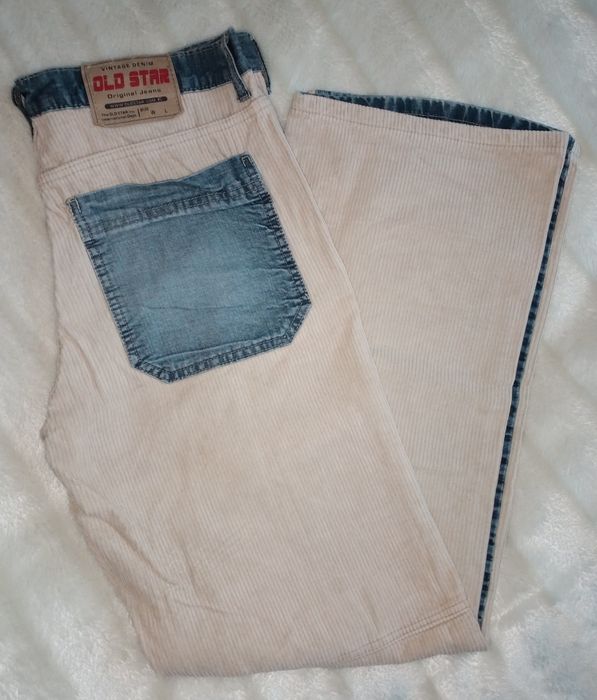 Jeansowo-sztruksowe spodnie męskie Old Star