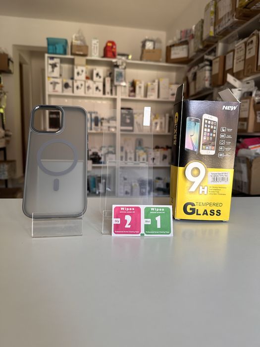 Etui Matowe MagSafe titan + szkło hartowane do IPHONE 16 PRO MAX