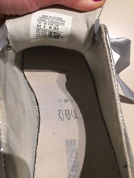 Converse 40 trampki, srebrne, szare zadbanr oryginale