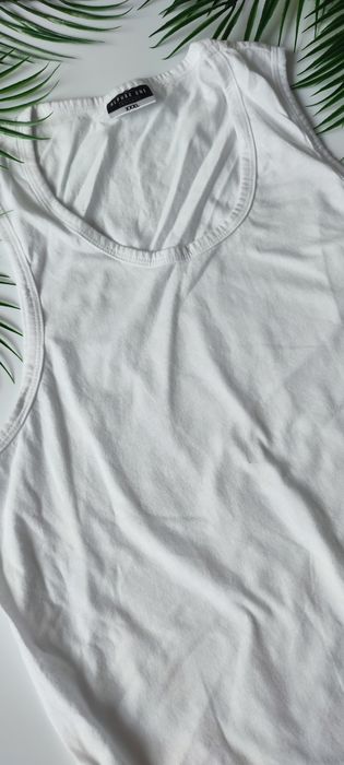 Biały bawełniany podkoszulek męski M | Alphar One | 100% bawełna