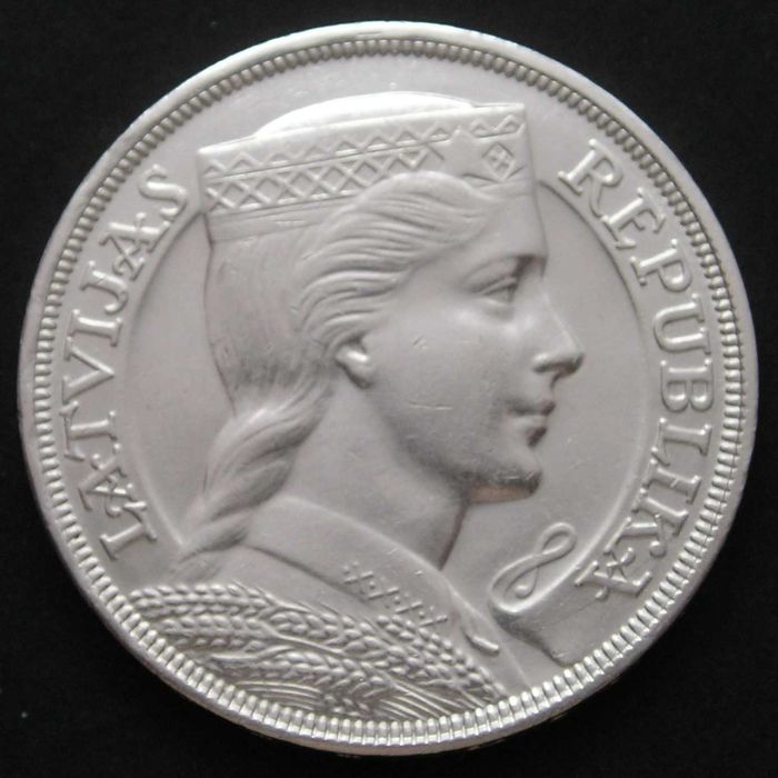 Łotwa 5 lati 1931 - srebro