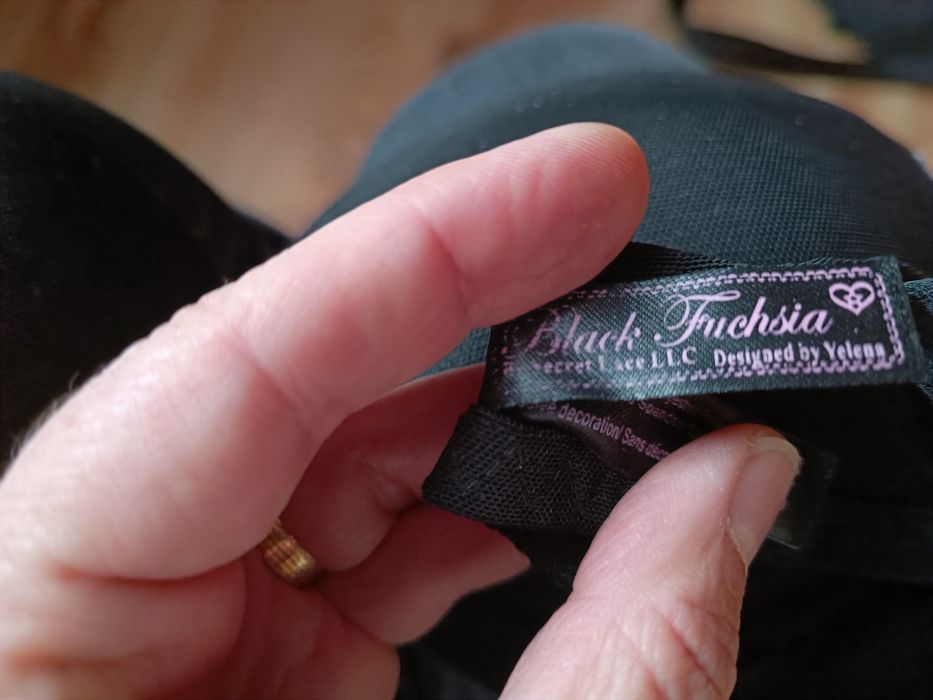 Biustonosz push up Black Fuschia