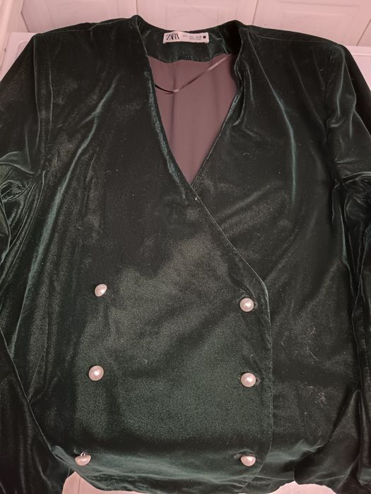 Blazer veludo verde
