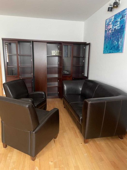 skórzany komplet wypoczynkowy -sofa+2 fotele