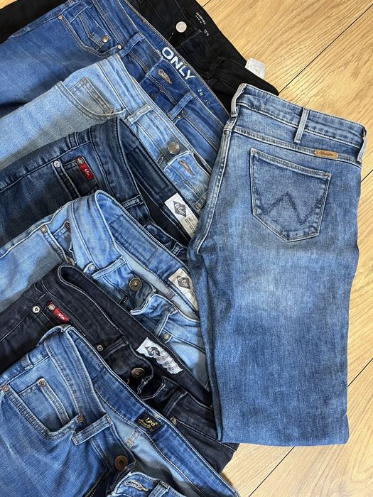 8 szt. Dżinsy spodnie Lee Wrangler Lee Cooper S/36 W26/L30 L33