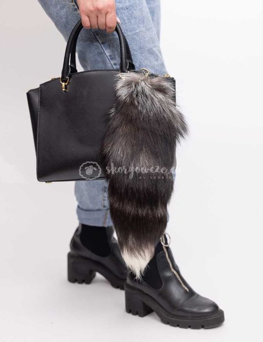 Lisia kita/ogon/hubertus/brelok z lisa - kolor srebrny