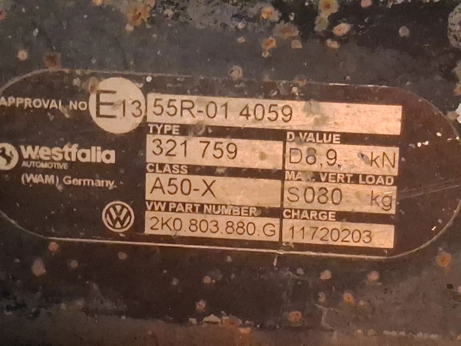 Gancho reboque VOLKSWAGEN Caddy IV (SA)