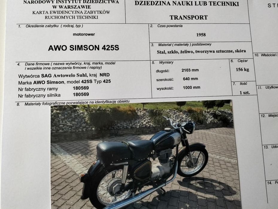 Simson Awo 425S 1958r