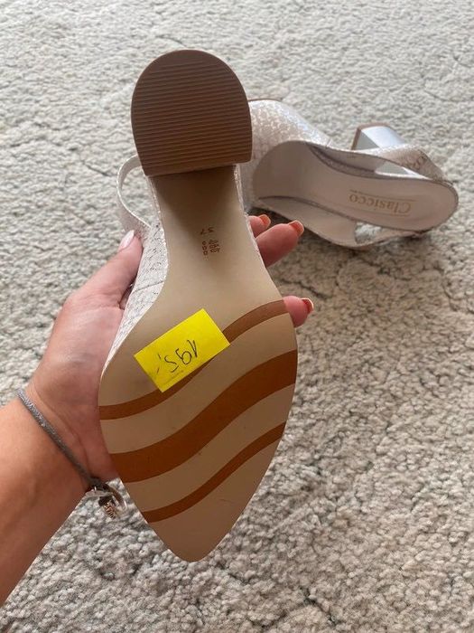 Buty damskie sandały 37 skóra naturalna Classico na obcasie