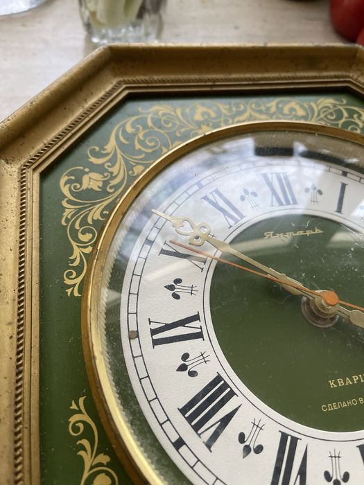 Jantar zegar ścienny unikat ZSRR CCCP 70 rok