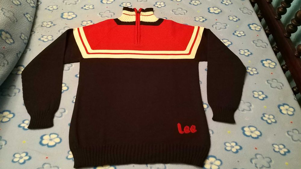 camisola LEE azul e vermelho