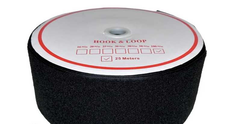 Липучка 10 см Чорна м'яка частина.