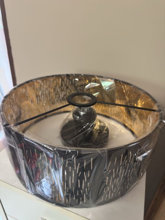 Lampa ażorowa  ( nowoczesna, czarno zlota)