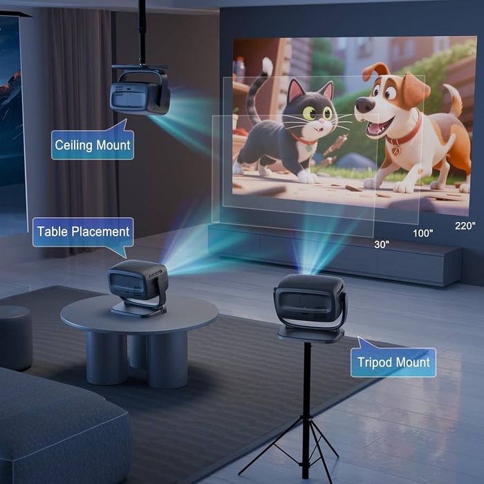 Міні-проектор R2 ,4K-проектор з поворотом на 180