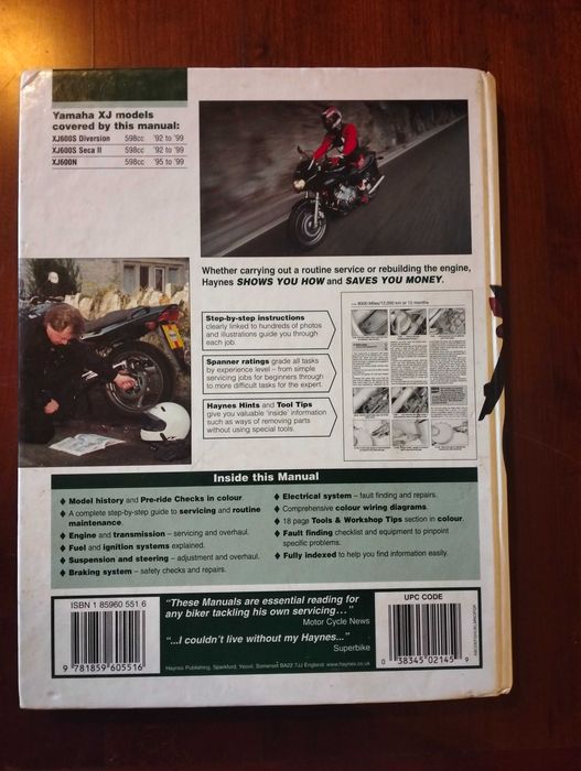 Haynes - Yamaha XJ600 S Seca II e Diversion e XJ600N