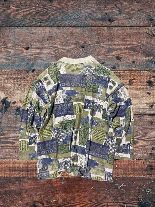 Vintage bluza sweter z fajnym wzorem zip pinterest Italy streetwear