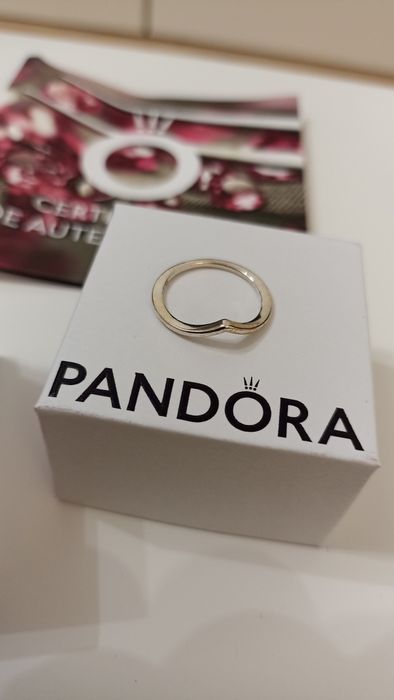 Anel Pandora polido Wishbone - NOVO
