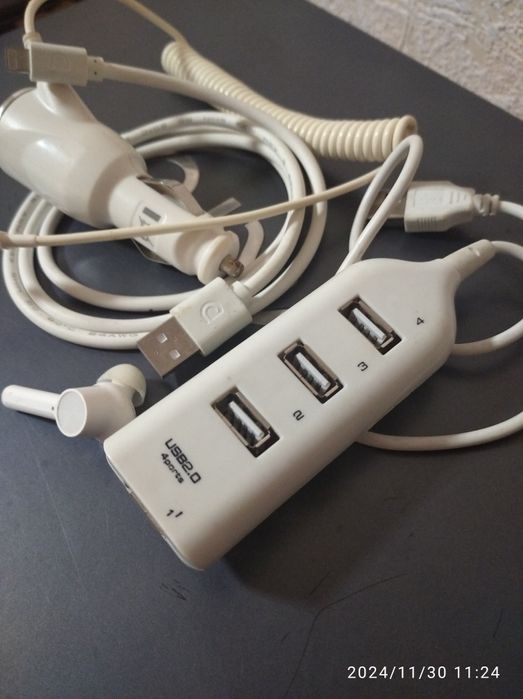 Кабель зарядки, зарядное 12в  usb хаб.