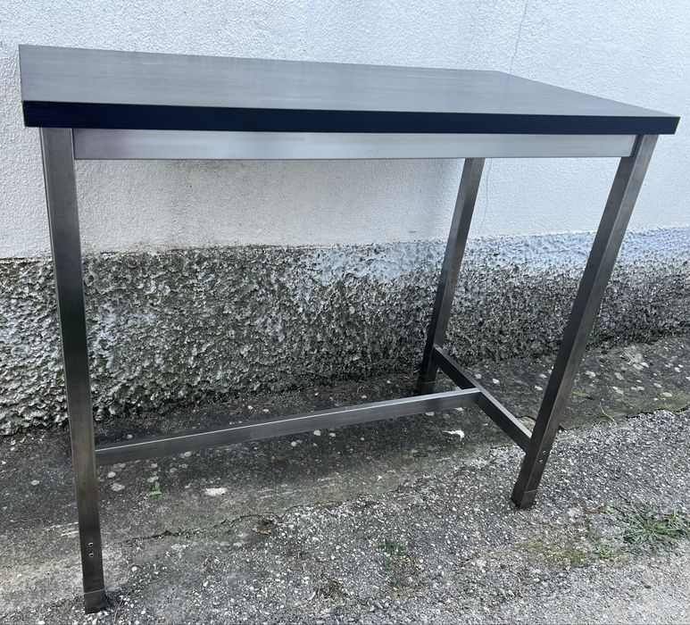 Mesa Alta / Bar IKEA UTBY – Aço Inoxidável/Madeira