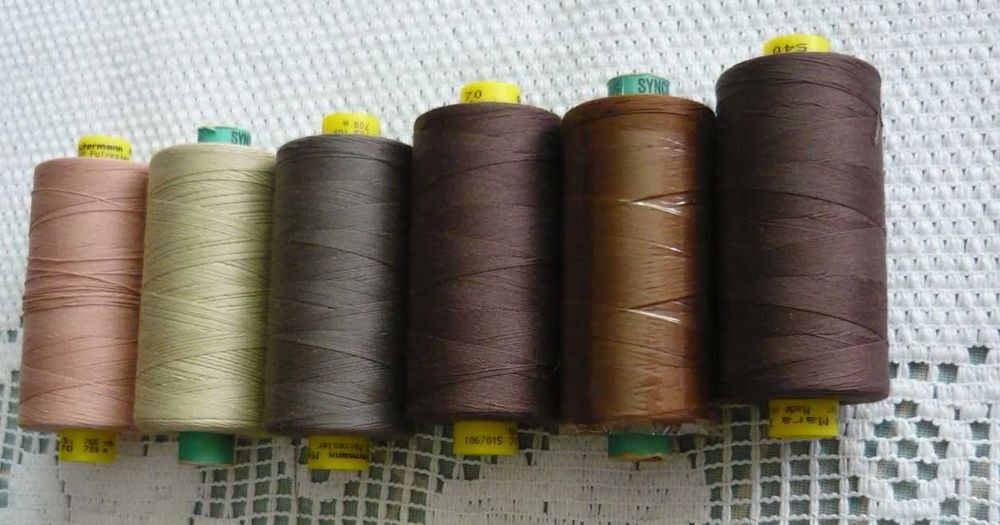 Nici Gutermann mix 6 sztuk, brąz, popiel, brudny róż grubość 70