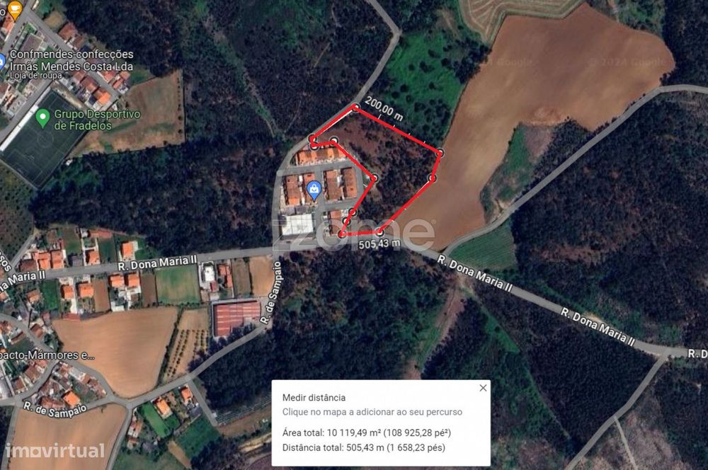Terreno Urbanizavel com 10,120 M2 em Fradelos, Famalicão