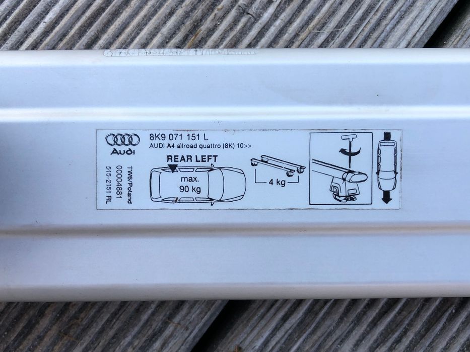 Oryginalny bagażnik dachowy do AUDI A4 Allroad lift